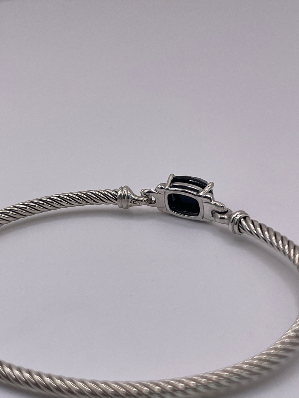 David Yurman Black Onyx Petite Wheaton Bracelet with Diamonds - Picture 8 of 11